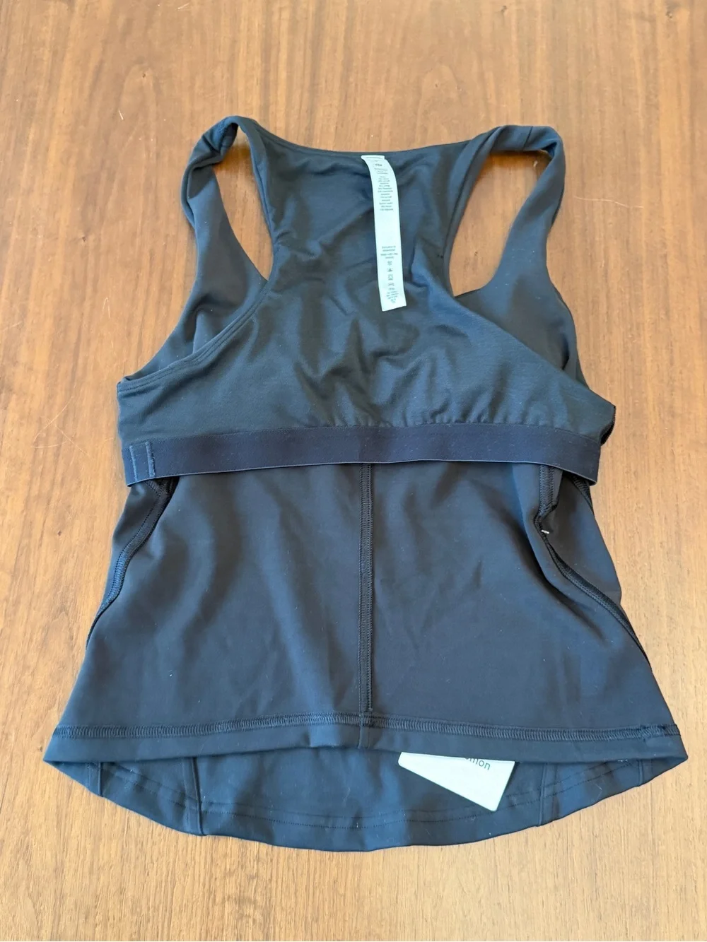Lululemon InStill Built-in Bra Racerback Cropped Workout Tank  Black  Sz 6   NWT